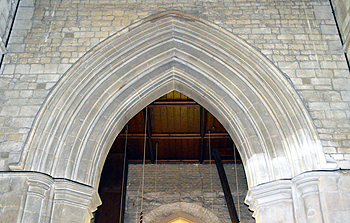 West tower arch March 2014